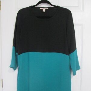 FOREVER 21Colorblock Long Sleeve Shift Dress (M)